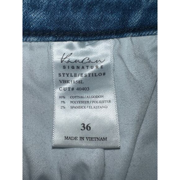 KanCan Maurices Jeans Womens 20 36 Mid Rise Super Flare Fray Raw Hem Shreds Rips - Picture 6 of 8